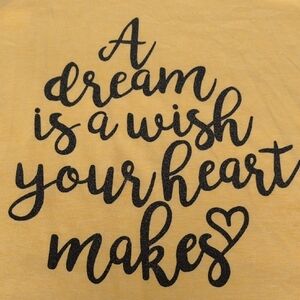 Disney Tank Top A Dream Is A Wish Your Heart Makes Size S